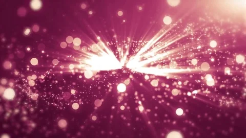 Pink light shine particles bokeh, holiday concept. Christmas animated golden  Video stock 82448556