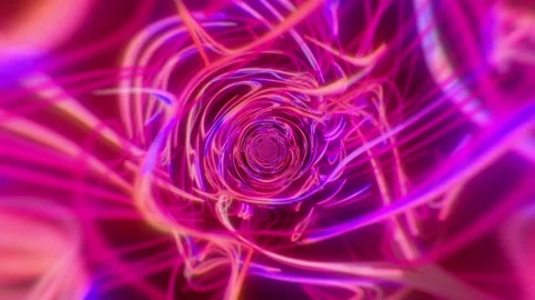 Pink Light Tunnel VJ Loop Stock Footage 329973539