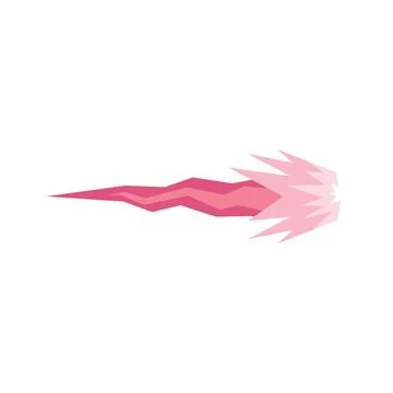 Pink lightning flash effect rushing through space Stock Illustration