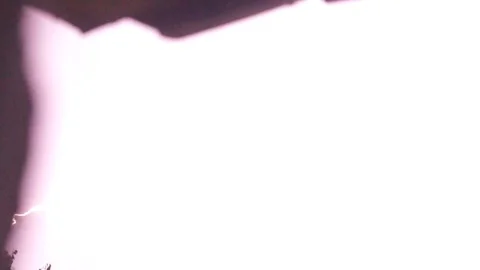 Pink Lightning Strike in the Sky, view from the Forest Stock Footage 109579020