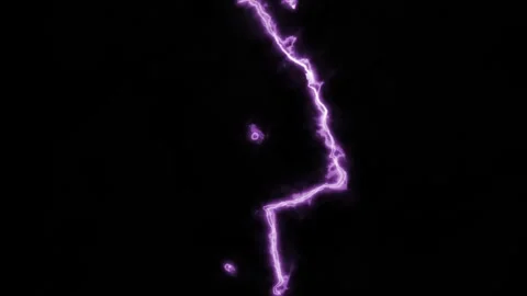 Pink Lightning Thunder Bolt Energy 4K Seamless Loop Overlay Video stock 333613140