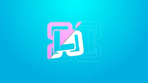 Pink line Detonate dynamite bomb stick and timer clock icon isolated on blue Stock Footage 159317751