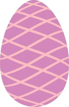 Pink line Easter egg Illustrazione stock