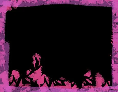 Pink line frame on dark background Stock Illustration