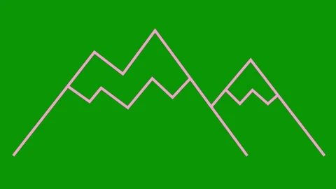 Pink line mountain green Stock Footage 293457189
