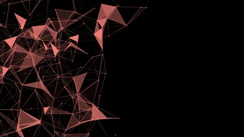 Pink line network structure. 3D digital data technology concept. Animation of Video stock 263692066
