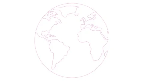 Pink line planet white Stock Footage 269507869