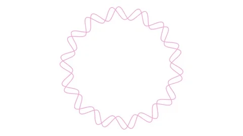 Pink linear circular framed white Stock Footage 292929710