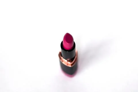Pink lipstick without a cap Stock Photos