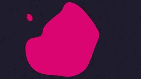 Pink Liquid Blobs Morphing and Growing on Dark Background with Subtle Motio.. Stock Footage 341665102