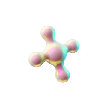 Pink liquid chrome element, Y2K style vector on isolated background. Illustrazione stock