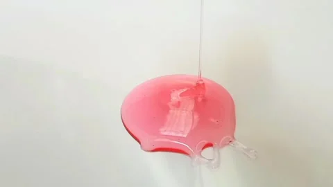 Pink liquid gel texture face wash, shampoo, cleanser, cosmetic or skincare .. Stock Footage 285715254