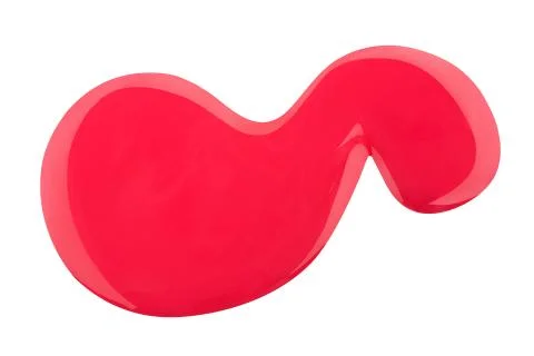 Pink liquid sample smear of lipstick or gel nail polish cosmetic isolated Foto stock