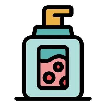 Pink liquid soap in a dispenser with push pump Stock Illustration