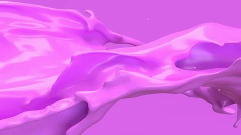 The Pink liquid splash for Abstract Background image 3d Rendering. Stock Illustration