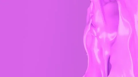 The Pink liquid splash for Abstract Background image 3d Rendering. Stock Illustration