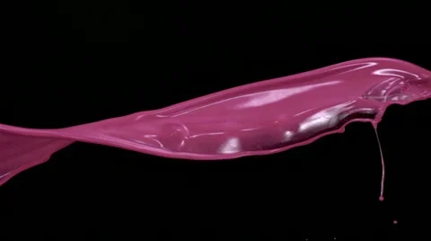Pink liquid splash, Slow Motion Stock Footage 10878740