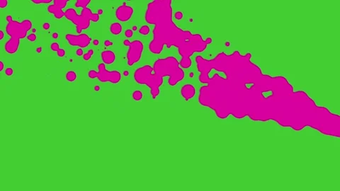 Pink liquid spray splash from corner on green screen background Stock Footage 314615282