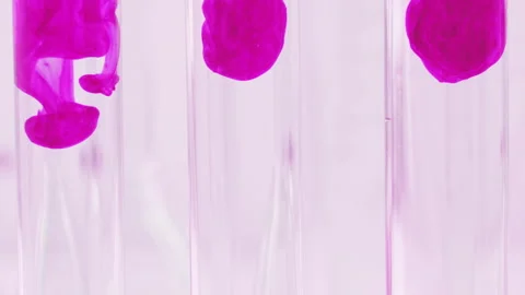 Pink liquid substance flows. Stock Footage 258576088