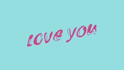 Pink liquid text motion graphic on black background, Love concept of valentine Stock Footage 122182606