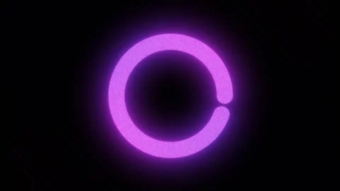 Pink loading circle. glowing background. loop Stock Footage 314260162
