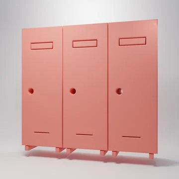 Pink Locker or changing room for hockey, football, basketball team or worke.. Stock Illustration