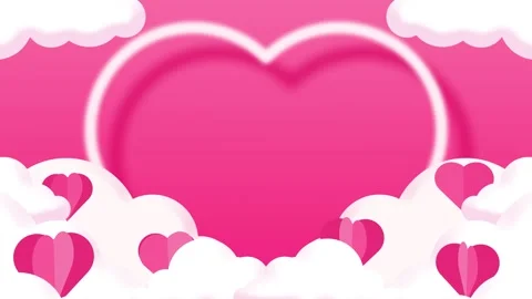 Pink love background and clouds happy valentine day i love you will you mar.. Stock Footage 260452166