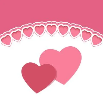 Pink love background design Stock Illustration