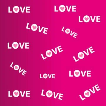 Pink love background Stock Illustration
