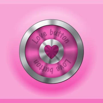 Pink love button design Stock Illustration