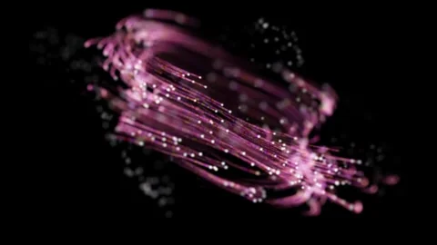 Pink luminous loop swirling 库存影片 343335276