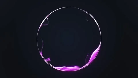 Pink luminous particle ring loop for science innovation, abstract tech and .. Stock Footage 339057027