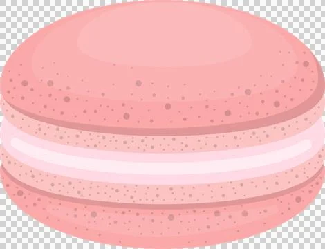 A pink macaron dessert, featuring a delicate filling sandwiched between two.. Stock Illustration