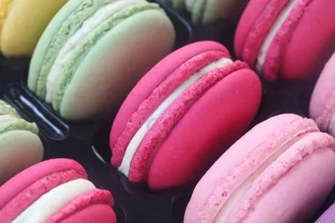Pink Macarons Stock Photos