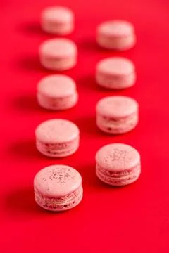 Pink Macarons Stock Photos
