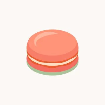 Pink macaroon icon. Stock Illustration