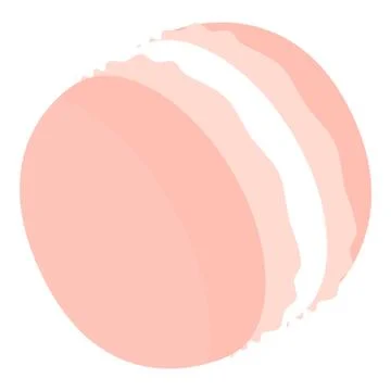 Pink macaroon icon, isometric style Stock Illustration