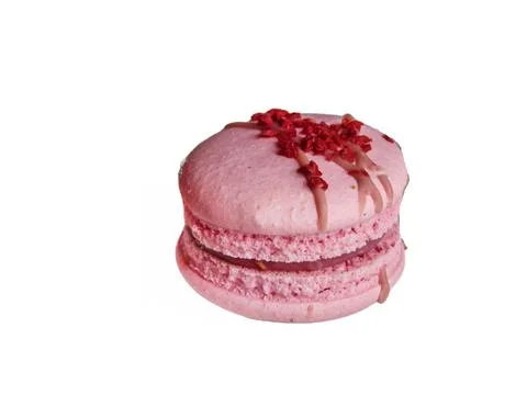 Pink Macaroon isolated on white background Fotos Stock