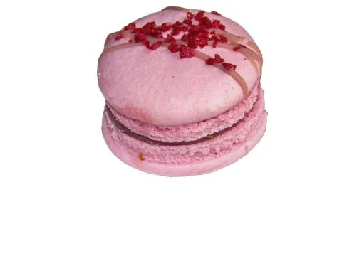 Pink Macaroon isolated on white background 스톡 사진