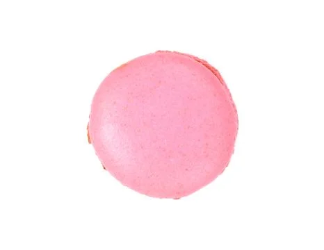 Pink macaroon isolation on a white background Stock Photos