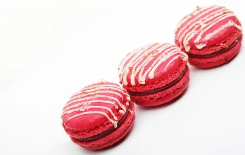 Pink macaroons Stock Photos
