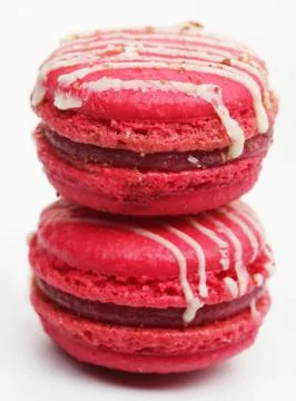 Pink macaroons Stock Photos