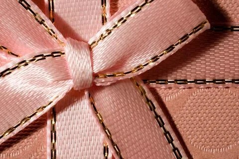 Pink macro bow Stock Photos