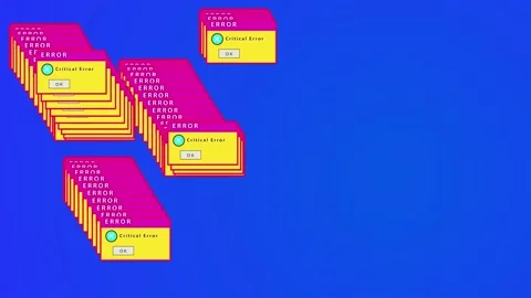 Pink Magenta Message Windows Errors Pop-up Notification. Dialog Box Virus 스톡 동영상 132515390