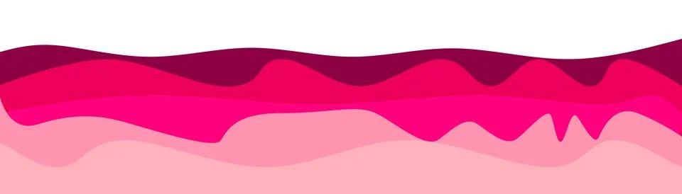 Pink magenta wave pattern, vibrant layered abstract, feminine wavy background Illustrazione stock