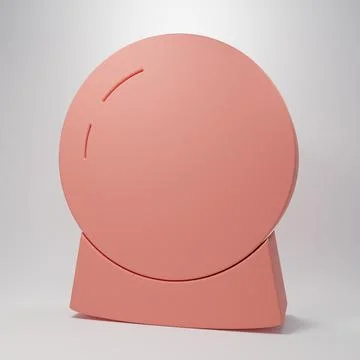 Pink Magic ball icon isolated on pink background. Crystal ball. Minimalism .. Stock Illustration
