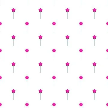 Pink magic wands creating seamless fantasy pattern background 库存插图
