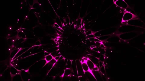 Pink Magical Endless Path with Spotted Fireflies Background VJ Loop in 4K Stock Footage 337926229
