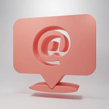 Pink Mail and e-mail icon isolated on pink background. Envelope symbol e-ma.. Stock Illustration