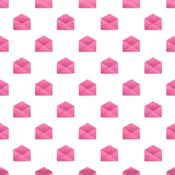 Pink mail envelopes seamless pattern representing messaging concept Illustrazione stock